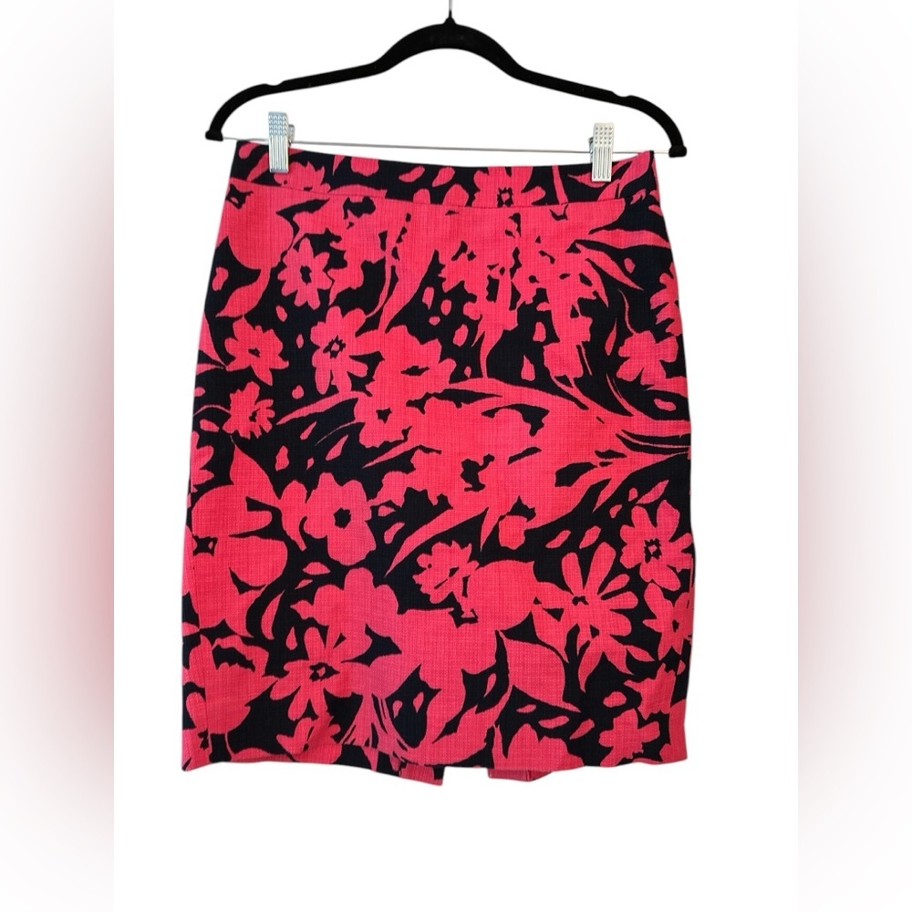 J.Crew Floral Black and Pink Skirt‎ 100% Cotton
